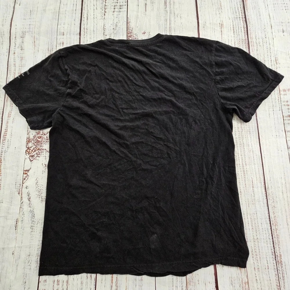 True Religion Brand Jeans Black Short Sleeve Cotton T-Shirt Men's L